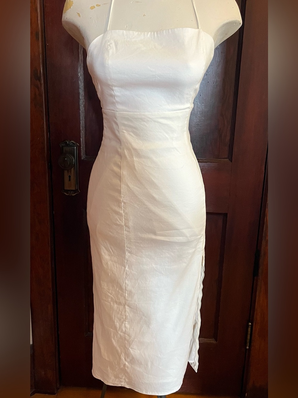 NWT Zara Strappy Midi Linen Dress - Size Medium